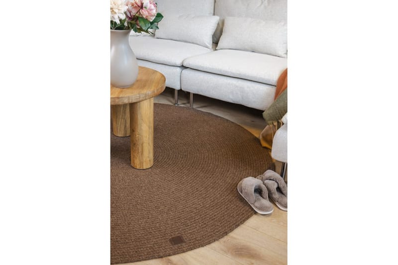 Ullteppe Merino - 160x160 cm, Sjokoladebrun - Tekstiler - Tepper & Matter - Moderne tepper - Ullteppe