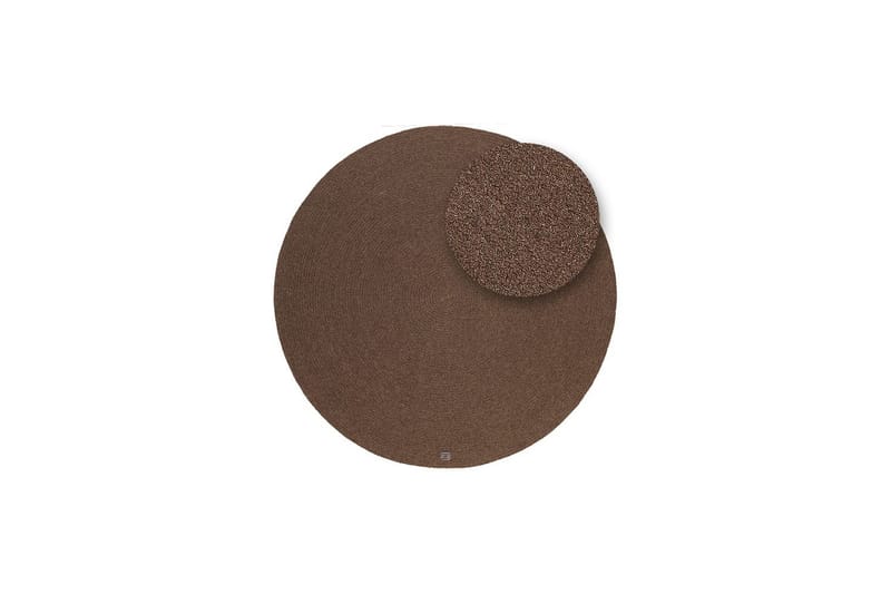 Ullteppe Merino - 160x160 cm, Sjokoladebrun - Tekstiler - Tepper & Matter - Moderne tepper - Ullteppe