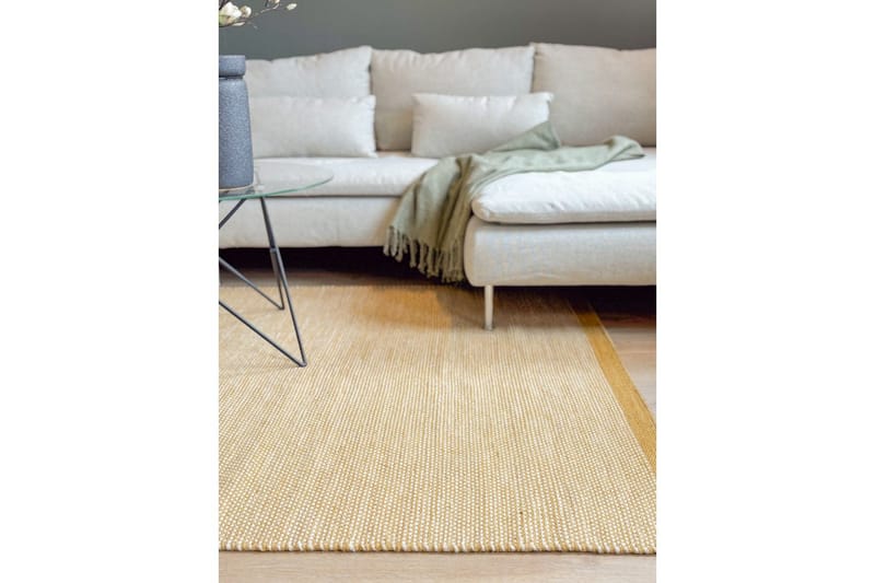 Ullteppe Sandhamn - 160x230 cm, Gul - Tekstiler - Tepper & Matter - Moderne tepper - Ullteppe