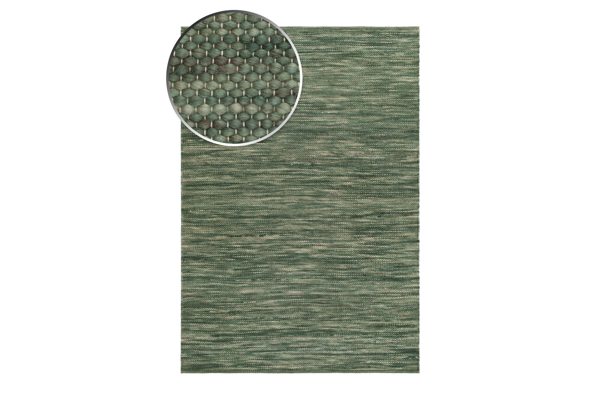 Skagen Ullmatte 140x200 cm Rektangulær - Grønnmelange - Tekstiler - Tepper & Matter - Moderne tepper - Ullteppe