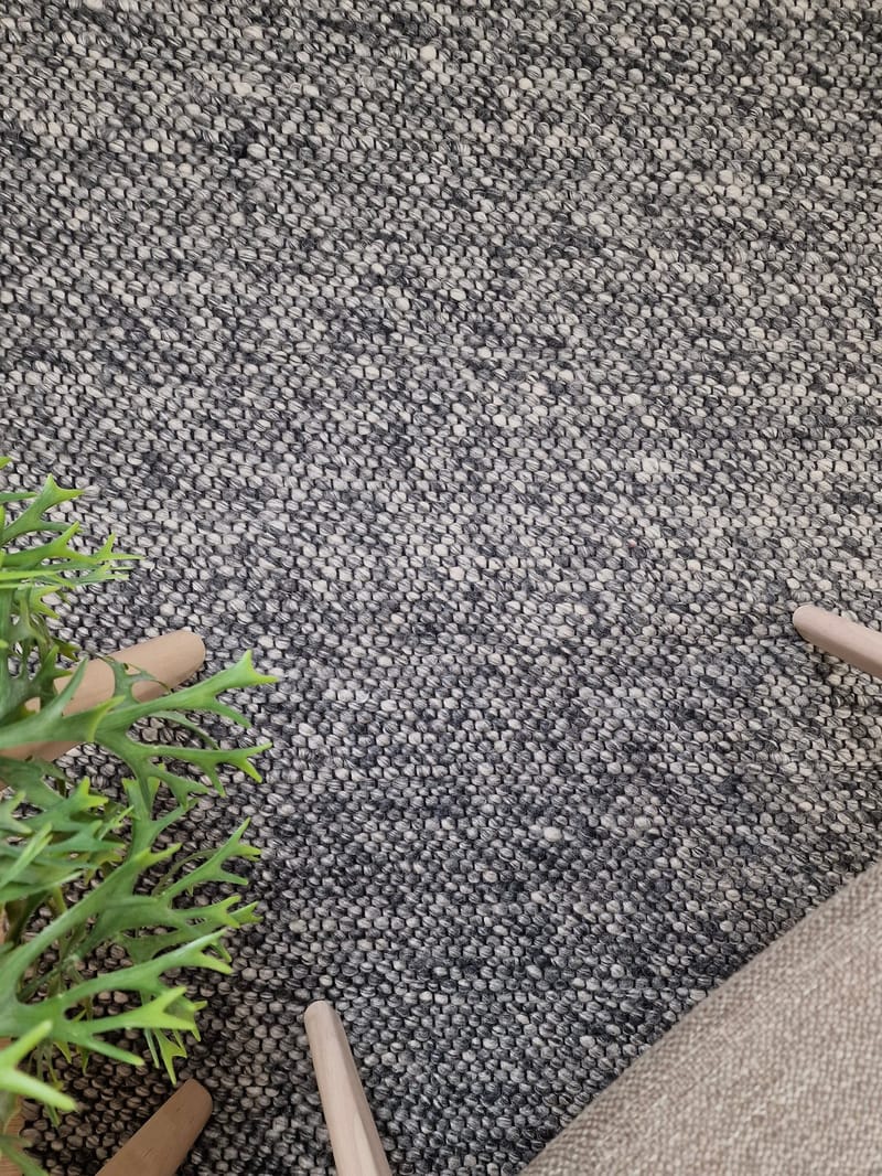 Skagen Ullmatte 140x200 cm Rektangulær - Grafittmelange - Tekstiler - Tepper & Matter - Moderne tepper - Ullteppe