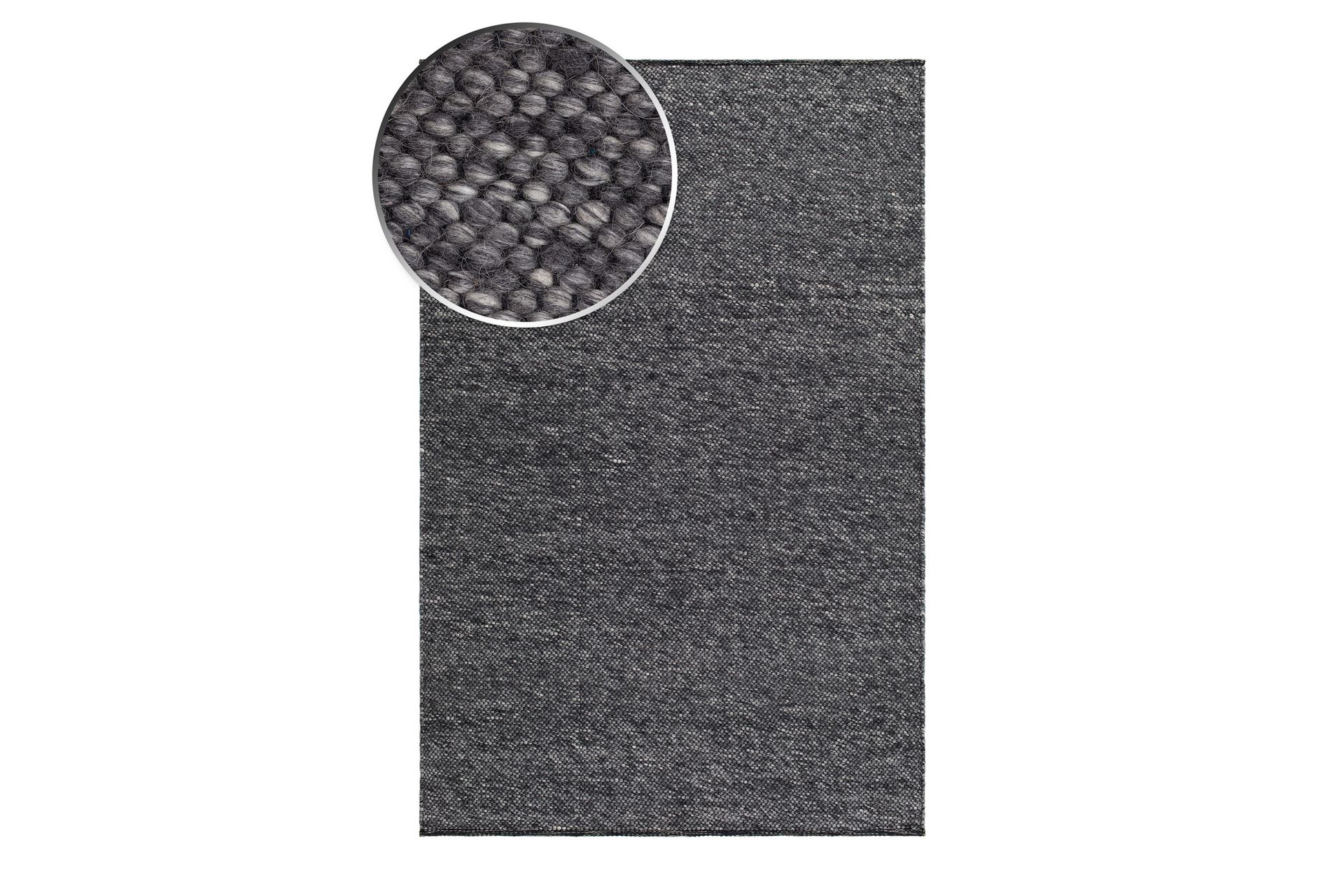 Skagen Ullmatte 160x230 cm Rektangulær - Grafittmelange - Tekstiler - Tepper & Matter - Moderne tepper - Ullteppe