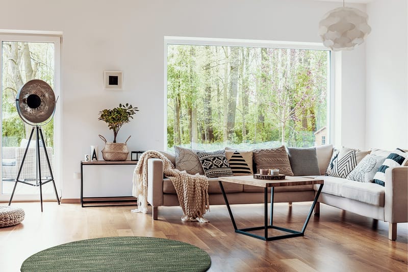 Skagen Ullmatte 200 cm Rund - Grønnmelange - Tekstiler - Tepper & Matter - Moderne tepper - Ullteppe