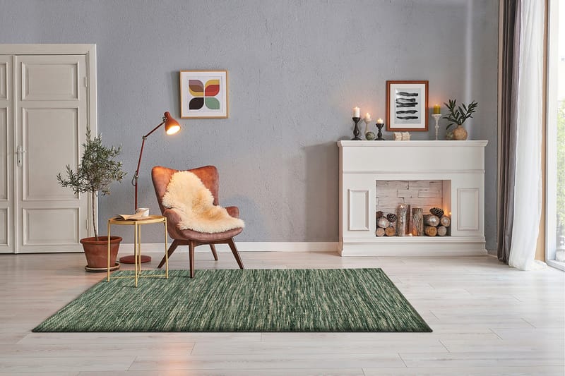 Skagen Ullmatte 240x340 cm Rektangulær - Grønnmelange - Tekstiler - Tepper & Matter - Moderne tepper - Ullteppe