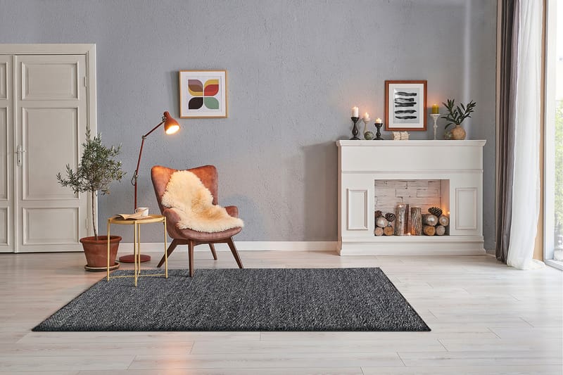 Skagen Ullmatte 240x340 cm Rektangulær - Grafittmelange - Tekstiler - Tepper & Matter - Moderne tepper - Ullteppe