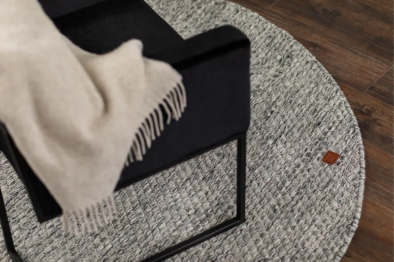 Torekov Ullmatte Rund 200 cm - Grå - Tekstiler - Tepper & Matter - Moderne tepper - Ullteppe