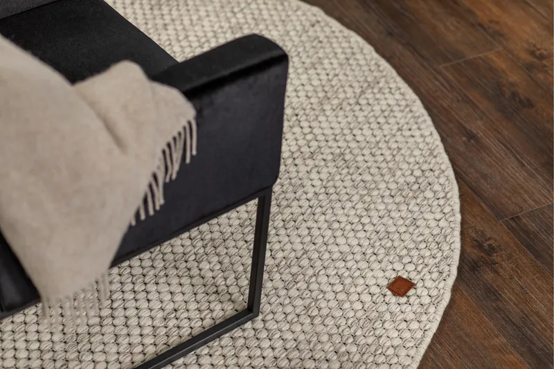 Torekov Ullmatte Rund 300 cm - Hvit - Tekstiler - Tepper & Matter - Moderne tepper - Ullteppe