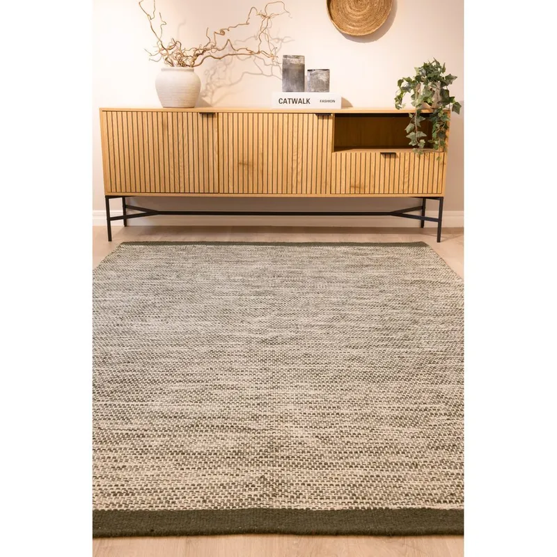 Ullteppe Torsby - 240x340 cm, olivengrønn - Tekstiler - Tepper & Matter - Moderne tepper - Ullteppe