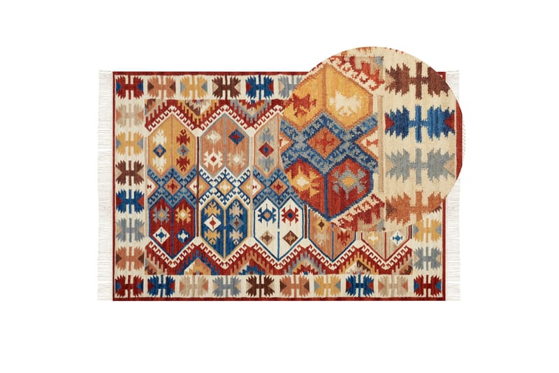 Vanashen Ullteppe 160x230 cm - Rød - Tekstiler - Tepper & Matter - Moderne tepper - Ullteppe
