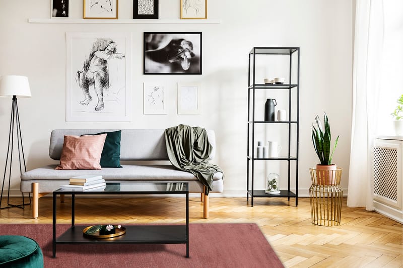 Amore Plain Viskosematte Rektangulær 160x230 cm - Dusty Rose - Tekstiler - Tepper & Matter - Moderne tepper - Viskosematter