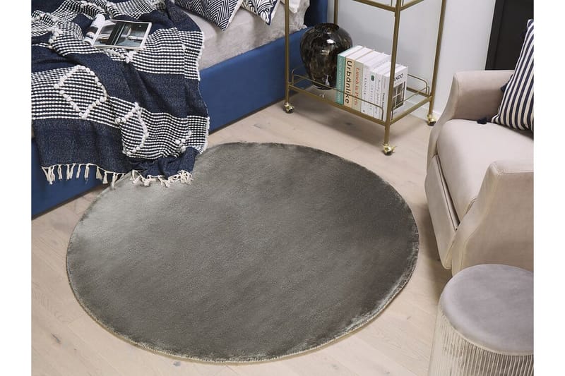 Brinckman Viskosematte Rund 140 cm - Mørkegrå - Tekstiler - Tepper & Matter - Moderne tepper - Viskosematter