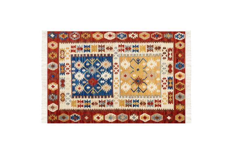 Voskehat Ullteppe 200x300 cm - Rød - Tekstiler - Tepper & Matter - Moderne tepper - Ullteppe