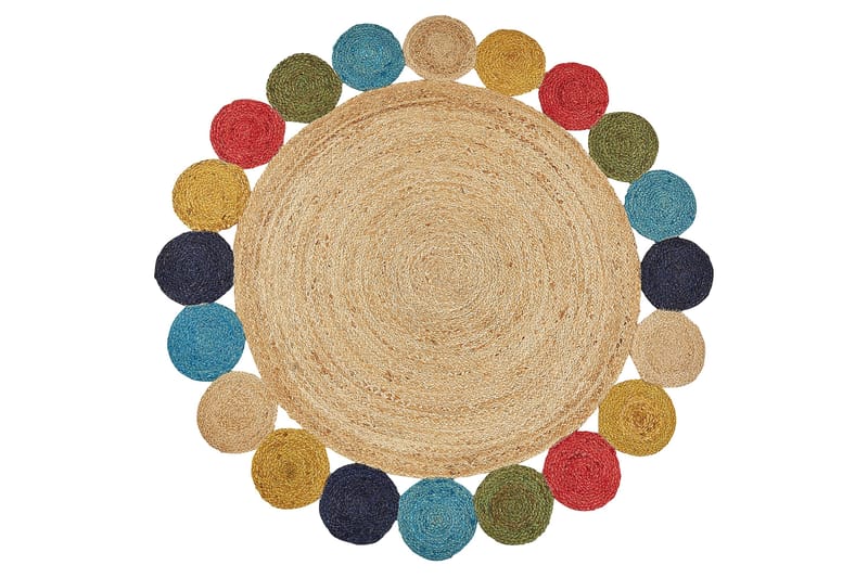 Vostan Juteteppe 140 cm Rund - Beige - Tekstiler - Tepper & Matter - Moderne tepper - Sisaltepper