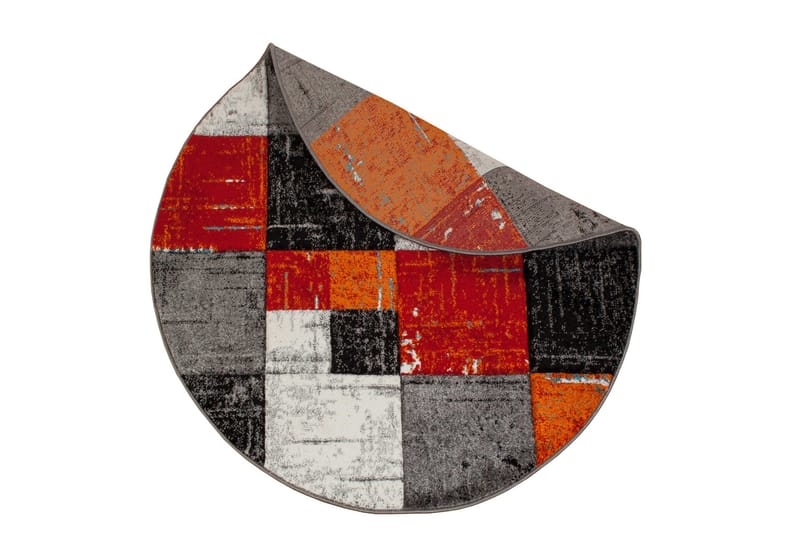 London Square Friezematte Rund 200 - Rød/Oransje - Tekstiler - Tepper & Matter - Moderne tepper - Wiltontepper