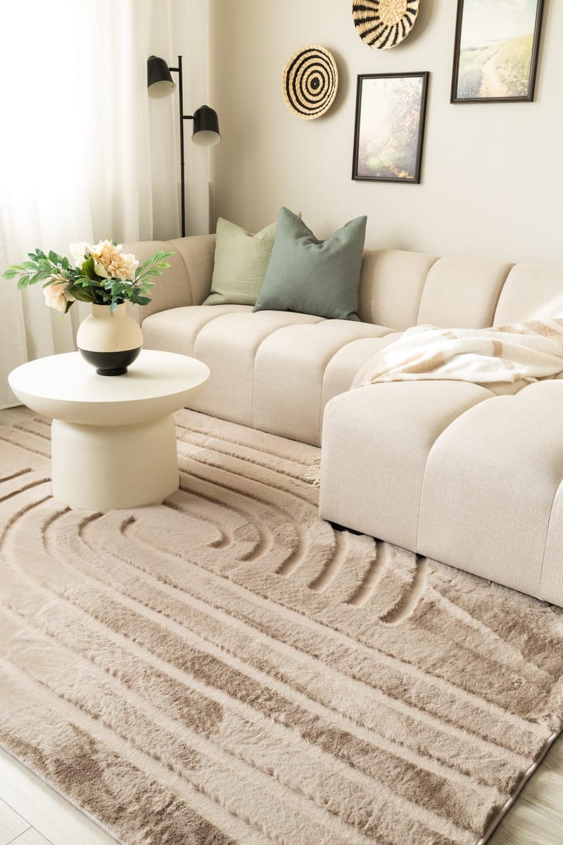 Maskinvevd teppe KM Home Heaven Modern 240x340 Taupe - Taupe - Tekstiler - Tepper & Matter - Moderne tepper - Wiltontepper