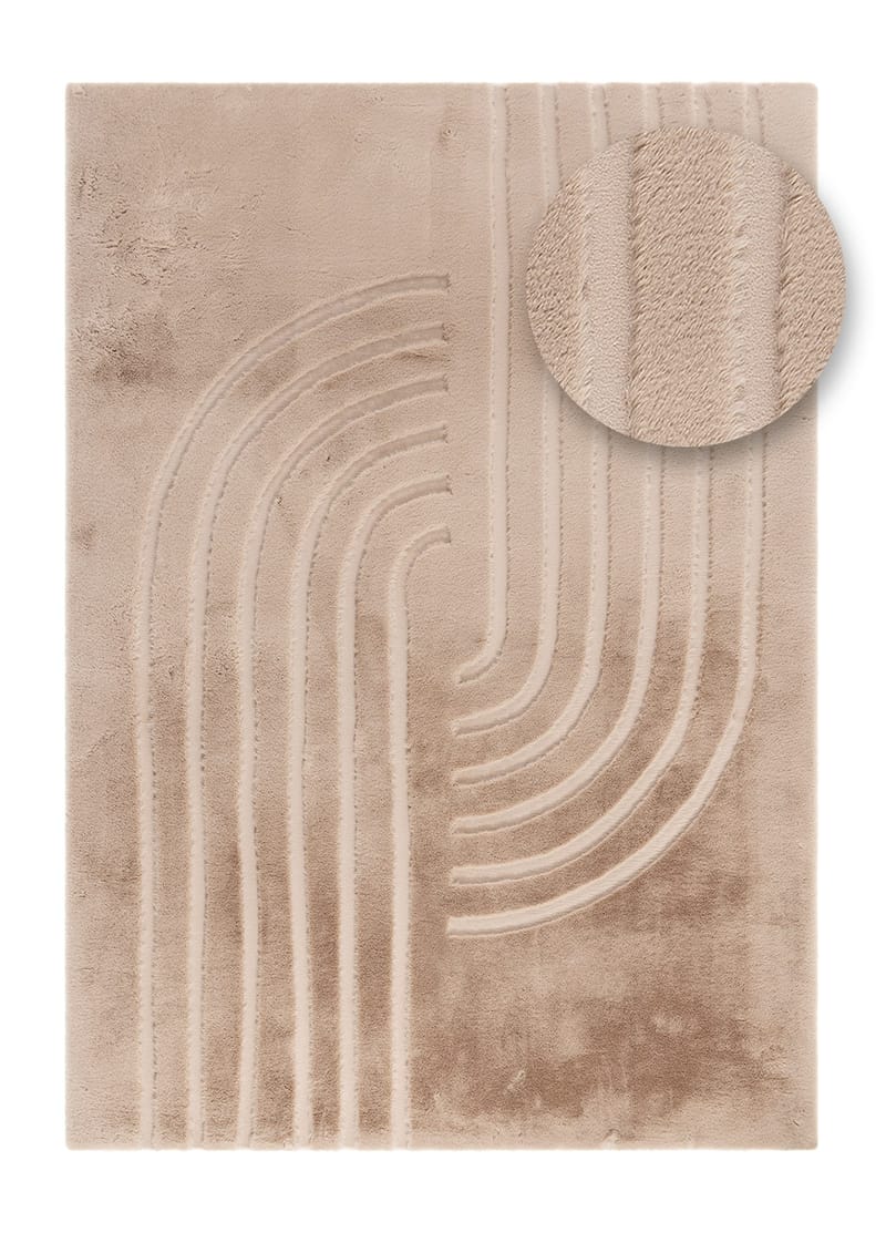 Maskinvevd teppe KM Home Heaven Modern 240x340 Taupe - Taupe - Tekstiler - Tepper & Matter - Moderne tepper - Wiltontepper