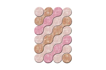 Nobuzane Wiltonteppe 60x100 cm Rektangulær - Rosa - Tekstiler - Tepper & Matter - Moderne tepper - Wiltontepper