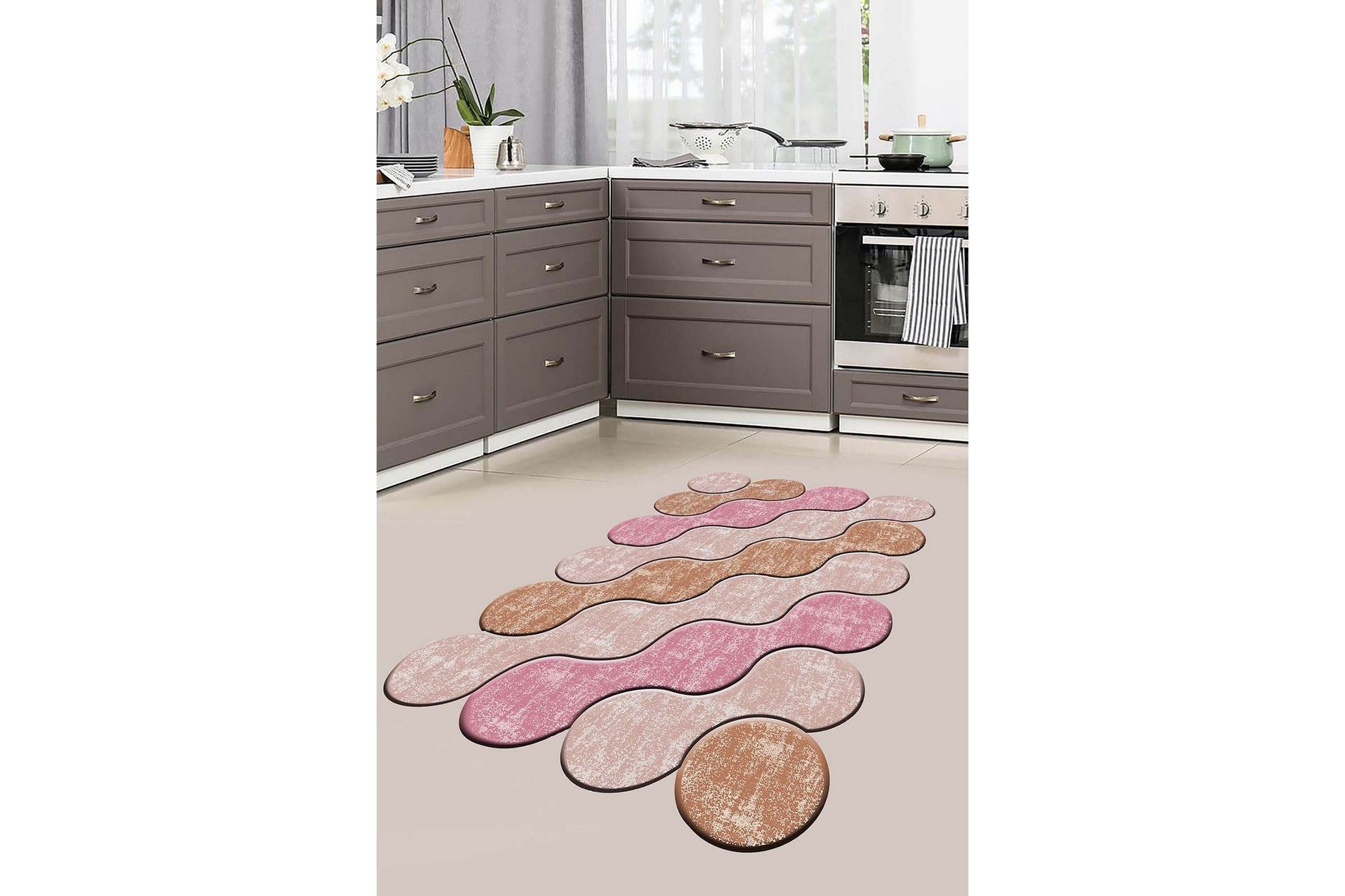 Nobuzane Wiltonteppe 60x100 cm Rektangulær - Rosa