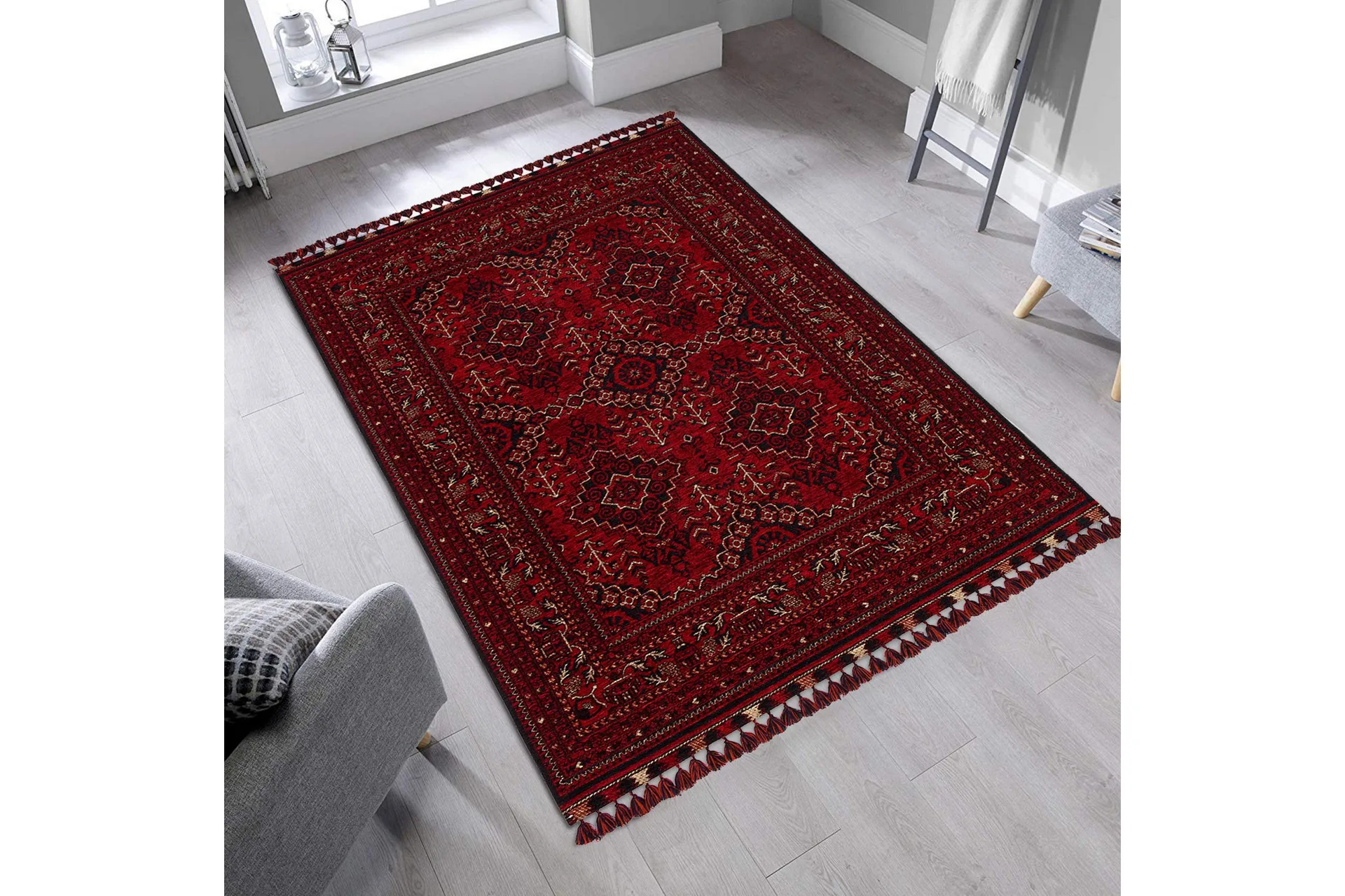 Noriyasu Wiltonteppe 120x180 cm Rektangulær - Rød