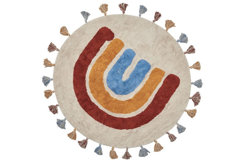 Yagci Bomullsteppe 120 cm Rund, Beige