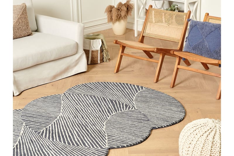 Zabol Ullteppe 140x200 cm Oval - Svart/hvit - Tekstiler - Tepper & Matter - Moderne tepper - Ullteppe