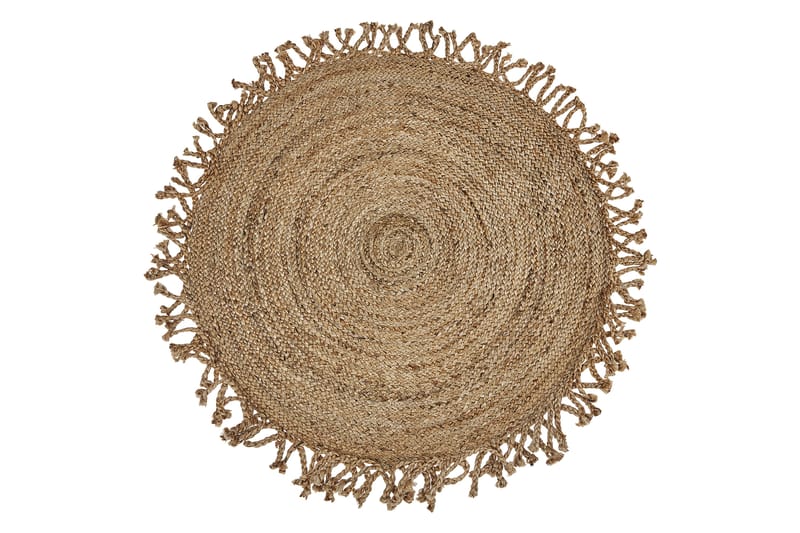 Zonguldak Ryeteppe 120 cm Rund - Beige - Tekstiler - Tepper & Matter - Moderne tepper - Ryeteppe
