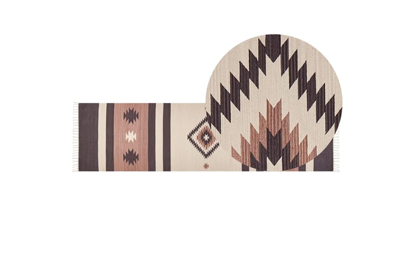 Aragats Kelimteppe 80x300 cm - Beige - Tekstiler - Tepper & Matter - Orientalske tepper - Kelimtepper