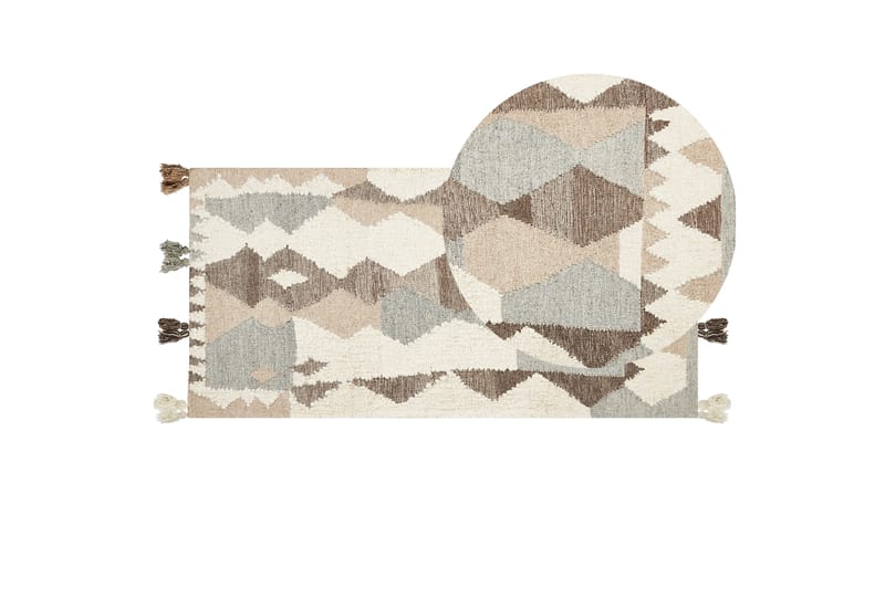 Aralez Kelimteppe 80x150 cm - Beige - Tekstiler - Tepper & Matter - Orientalske tepper - Kelimtepper