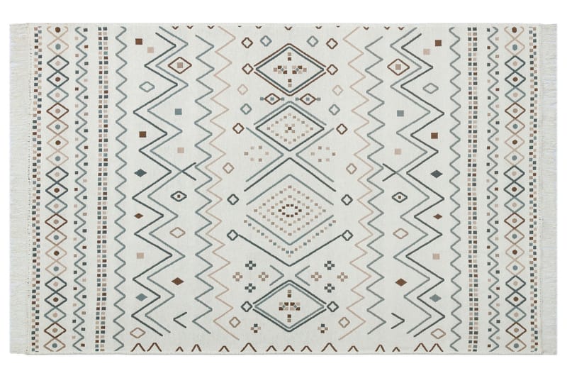 Back (120 x 180) Eko Hal 2 - Beige/Blå/Hvit - Tekstiler - Tepper & Matter - Orientalske tepper
