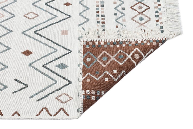 Back (120 x 180) Eko Hal 2 - Beige/Blå/Hvit - Tekstiler - Tepper & Matter - Orientalske tepper
