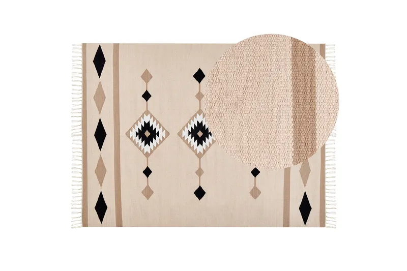 Berdik Kelimteppe 160x230 cm - Beige - Tekstiler - Tepper & Matter - Orientalske tepper - Kelimtepper