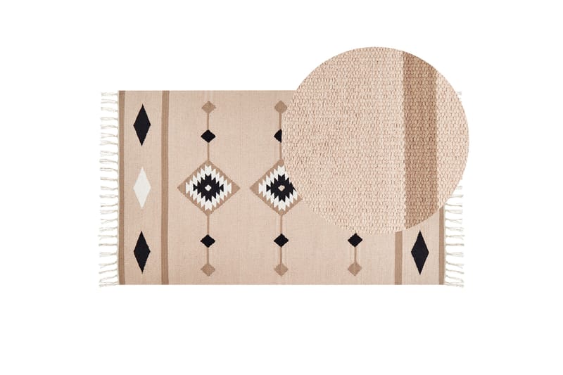 Berdik Kelimteppe 80x150 cm - Beige - Tekstiler - Tepper & Matter - Orientalske tepper - Kelimtepper
