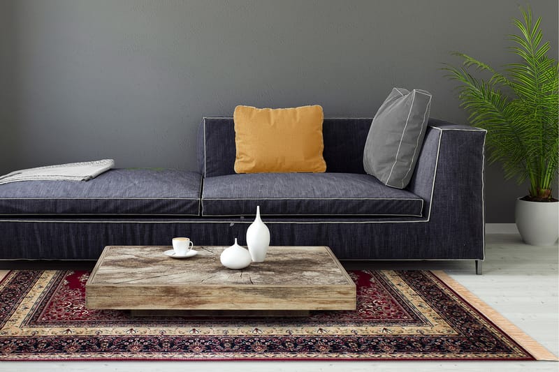 Casablanca Medallion Orientalsk Matte 160x230 - Rød - Tekstiler - Tepper & Matter - Orientalske tepper