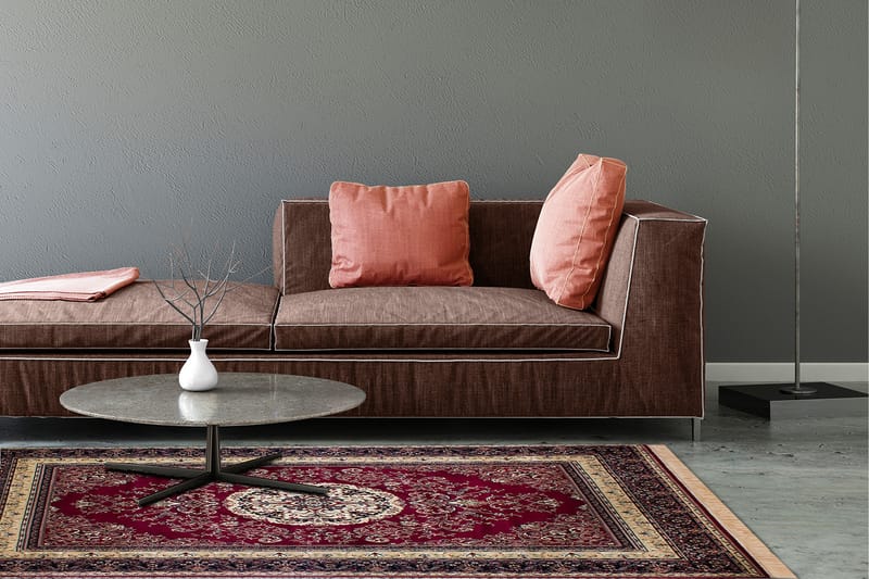 Casablanca Medallion Orientalsk Matte 160x230 - Rød - Tekstiler - Tepper & Matter - Orientalske tepper