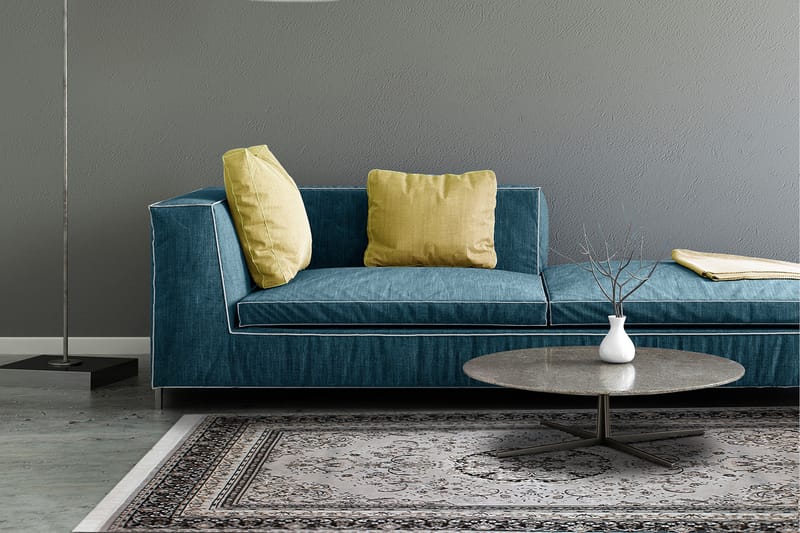 Casablanca Medallion Orientalsk Matte 160x230 - Sølv - Tekstiler - Tepper & Matter - Orientalske tepper