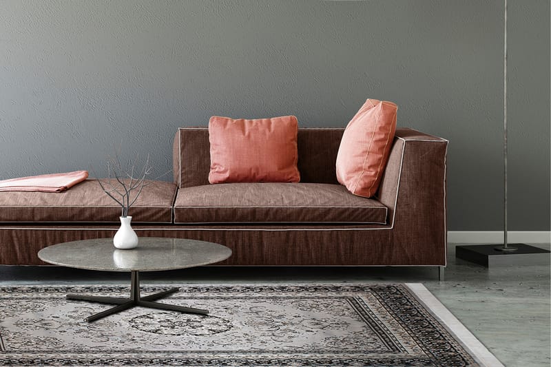 Casablanca Medallion Orientalsk Matte 160x230 - Sølv - Tekstiler - Tepper & Matter - Orientalske tepper