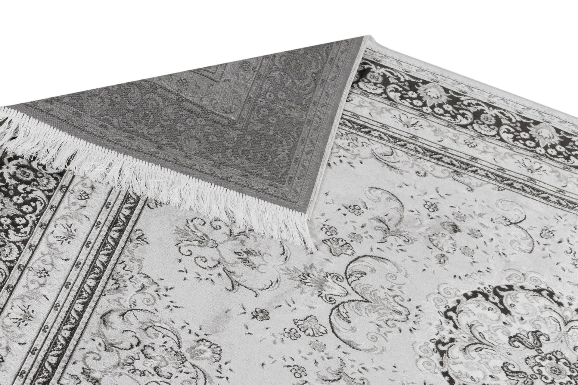 Casablanca Medallion Orientalsk Matte 160x230 - Sølv - Tekstiler - Tepper & Matter - Orientalske tepper