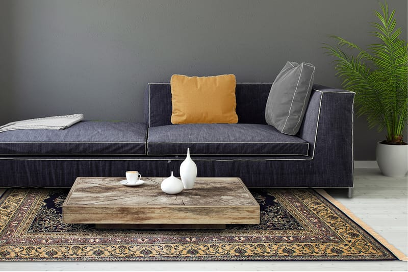 Casablanca Medallion Orientalsk Matte 200x300 - Marineeblå - Tekstiler - Tepper & Matter - Orientalske tepper
