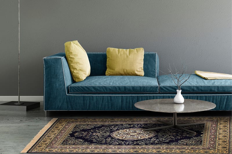 Casablanca Medallion Orientalsk Matte 200x300 - Marineeblå - Tekstiler - Tepper & Matter - Orientalske tepper
