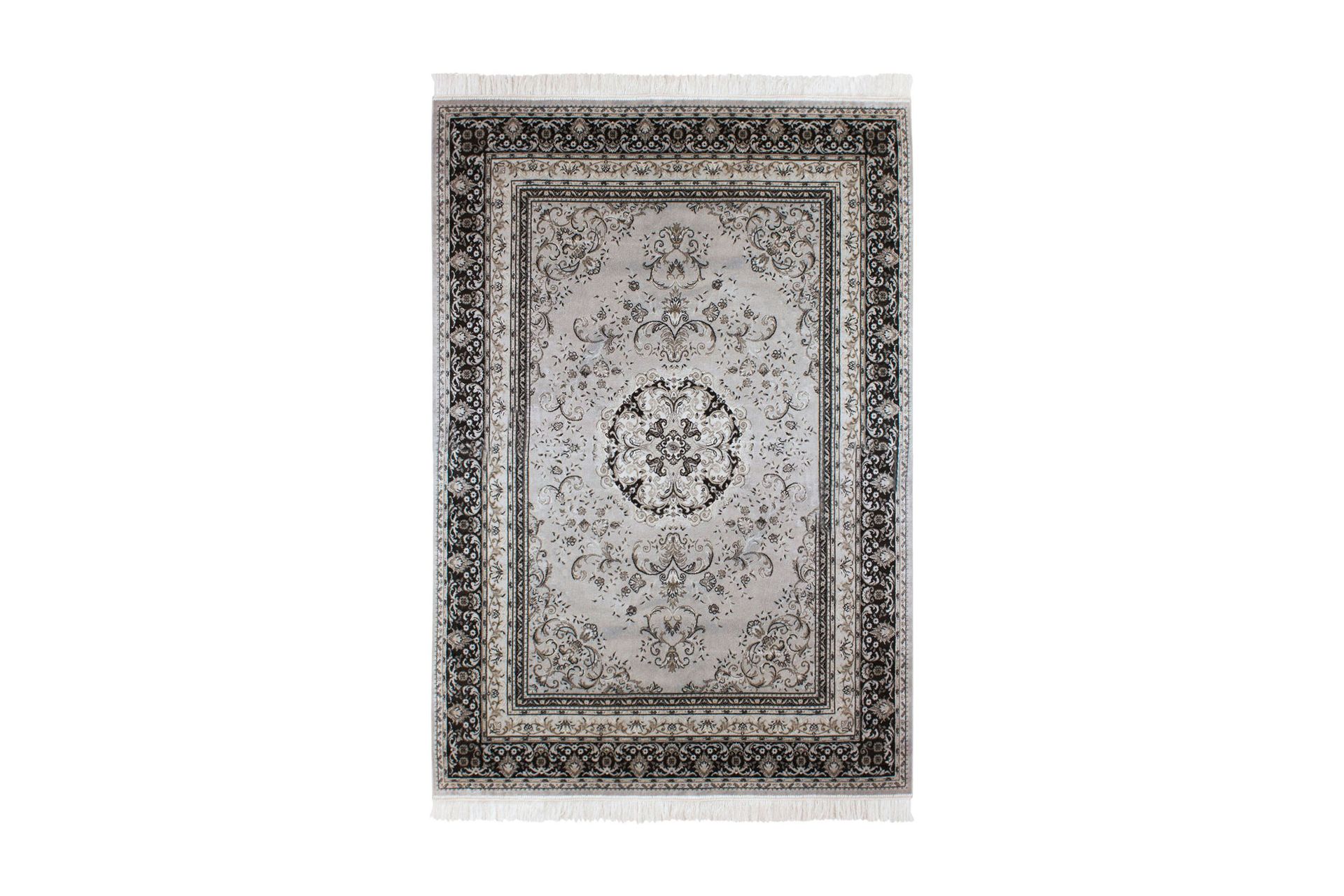 Casablanca Orientalisk Matte 240x330 Viskose - Sølv - Tekstiler - Tepper & Matter - Orientalske tepper