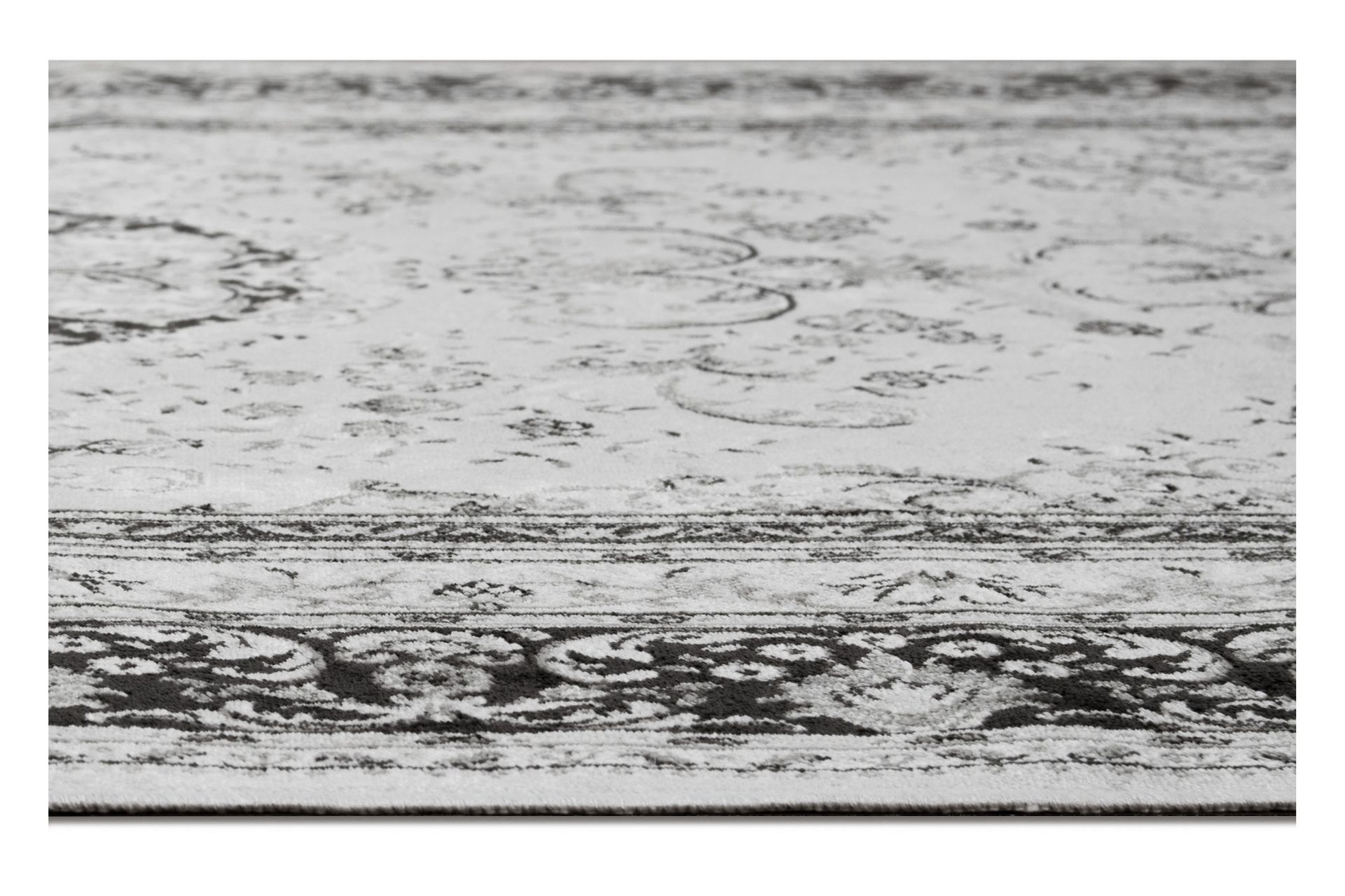 Casablanca Orientalisk Matte 240x330 Viskose - Sølv - Tekstiler - Tepper & Matter - Orientalske tepper