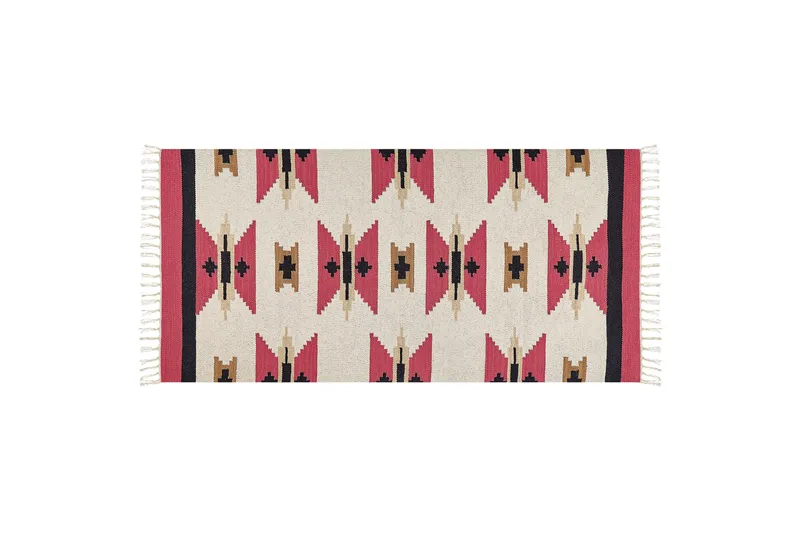 Garni Kelimteppe 80x150 cm, Rød