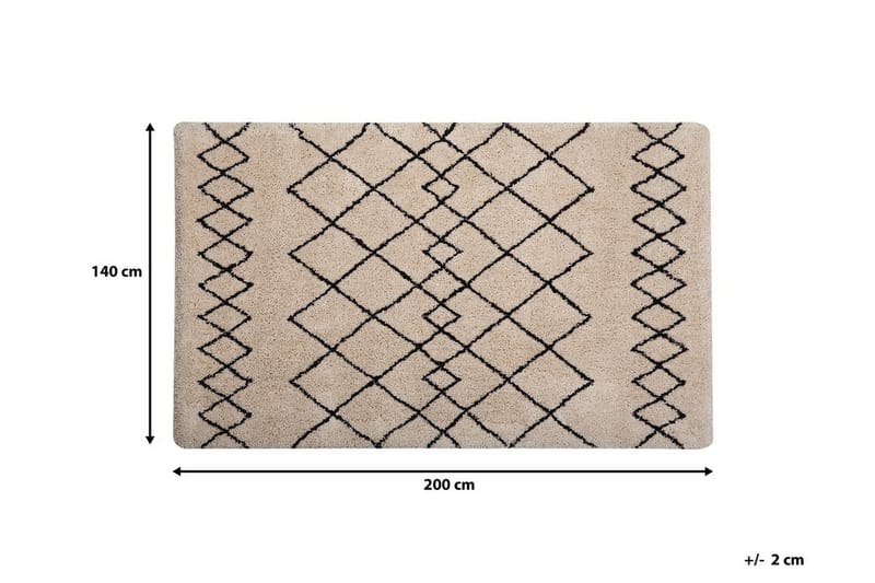 Genavive Matte 140x200 cm - Beige - Marokkanske tepper - Orientalske tepper