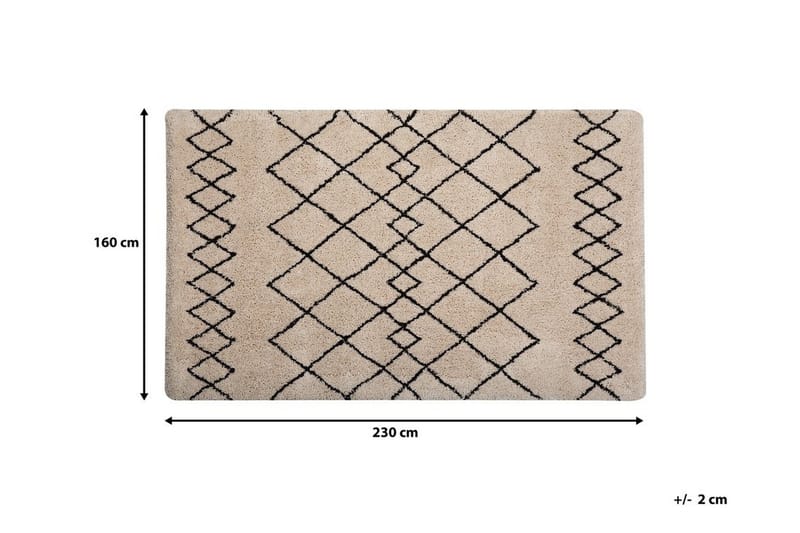 Genavive Matte 160x230 cm - Beige - Tekstiler - Tepper & Matter - Orientalske tepper - Marokkanske tepper