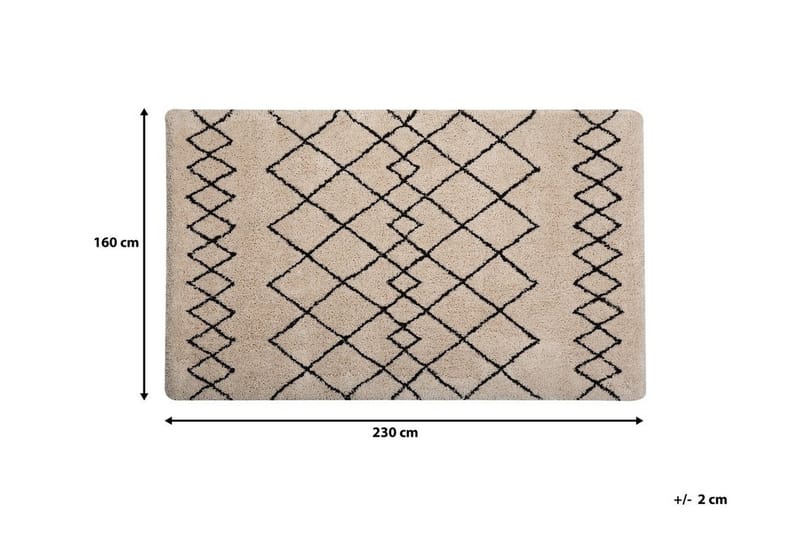Genavive Matte 160x230 cm - Beige - Marokkanske tepper - Orientalske tepper