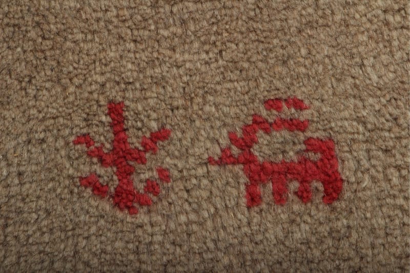 Håndknyttet Gabbeh Shiraz Ull Beige 173x238cm - Orientalske tepper - Håndvevde tepper - Persisk matte
