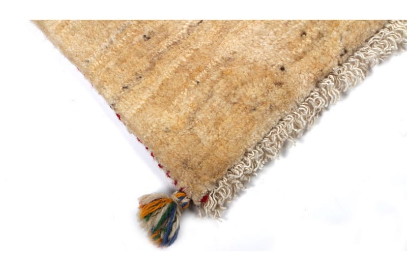 Håndknyttet Gabbeh Shiraz Ull Beige 71x109cm - Håndvevde tepper - Orientalske tepper - Persisk matte