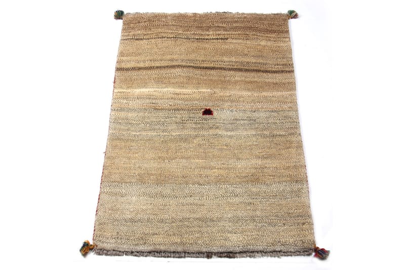 Håndknyttet Gabbeh Shiraz Ull Beige 83x133cm - Håndvevde tepper - Orientalske tepper - Persisk matte