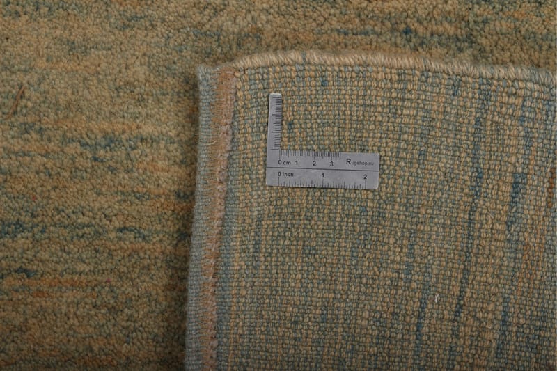 Håndknyttet Gabbeh Shiraz Ull Beige/Blå 90x124 cm - Håndvevde tepper - Orientalske tepper - Persisk matte