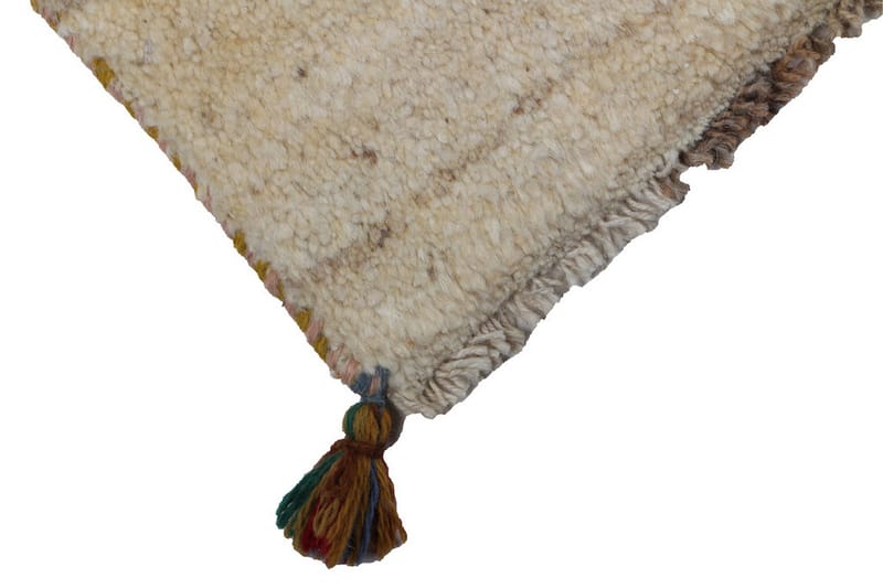 Håndknyttet Gabbeh Shiraz Ull Beige/Grå 73x117cm - Håndvevde tepper - Orientalske tepper - Persisk matte